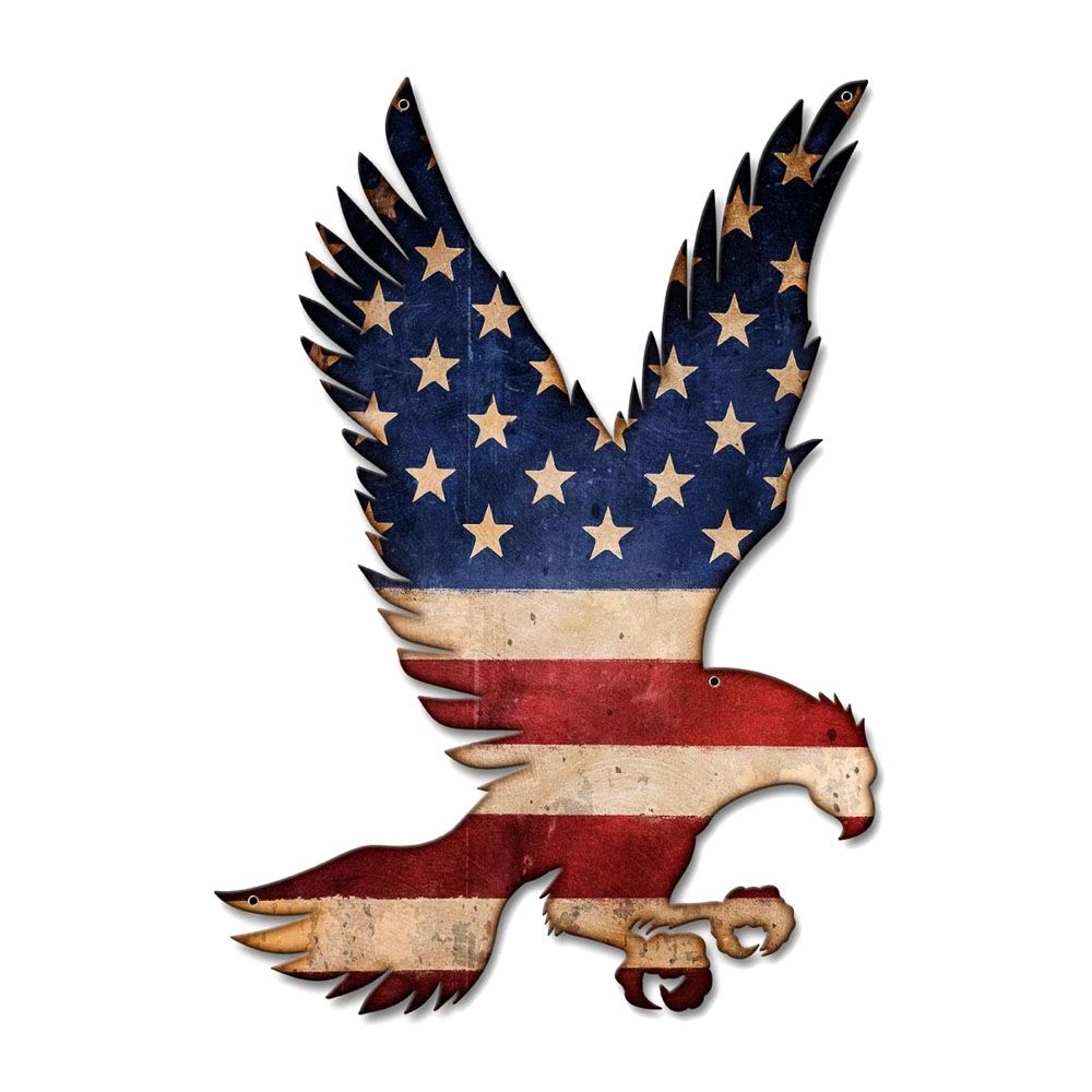 United States Air Force American Flag Eagle Lettering XX Large Decal 36" 